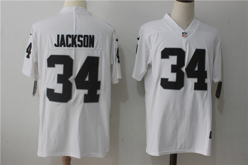 Men's Las Vegas Raiders Bo Jackson #34 White Jersey
